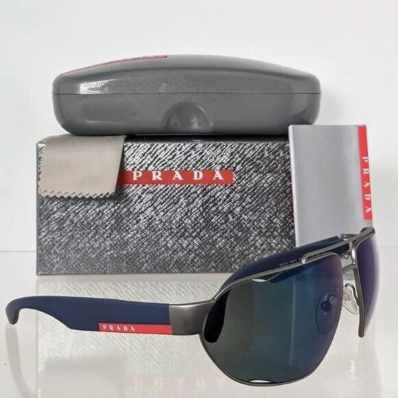 New Prada Sport Blue Authentic Men's 66mm Sunglasses - Picture 1 of 5